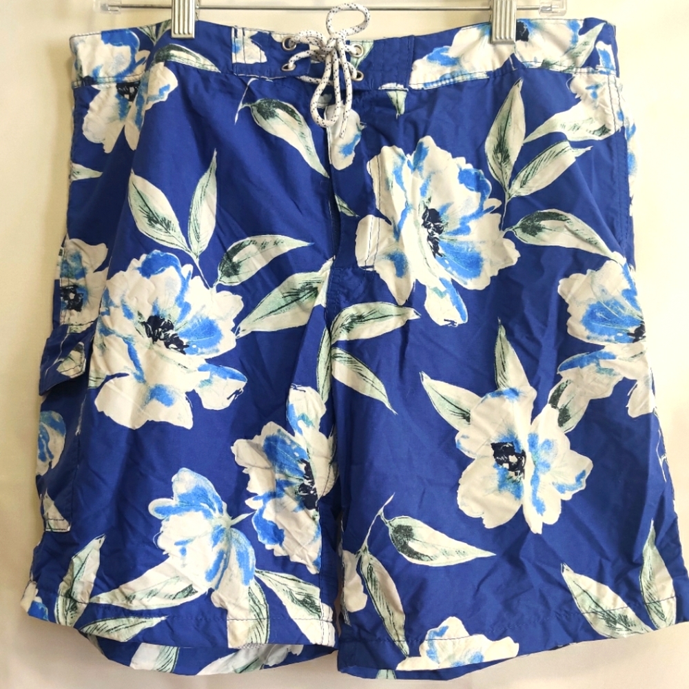 J.Crew Floral Print Swim Board Shorts, Size 35
